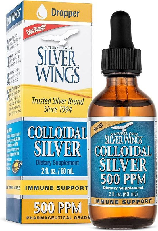Colloidal Silver, 500ppm, 1oz dropper (Natural Path)