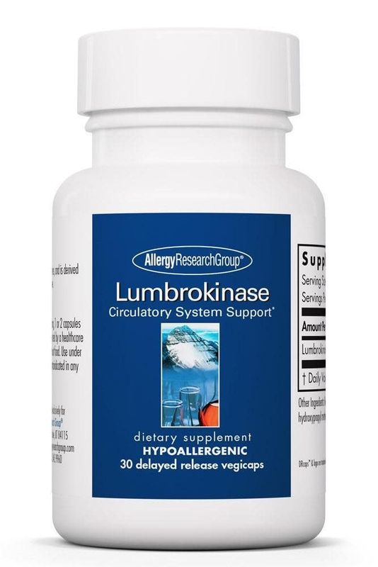 Lumbrokinase, 30 caps (Allergy Research Group)