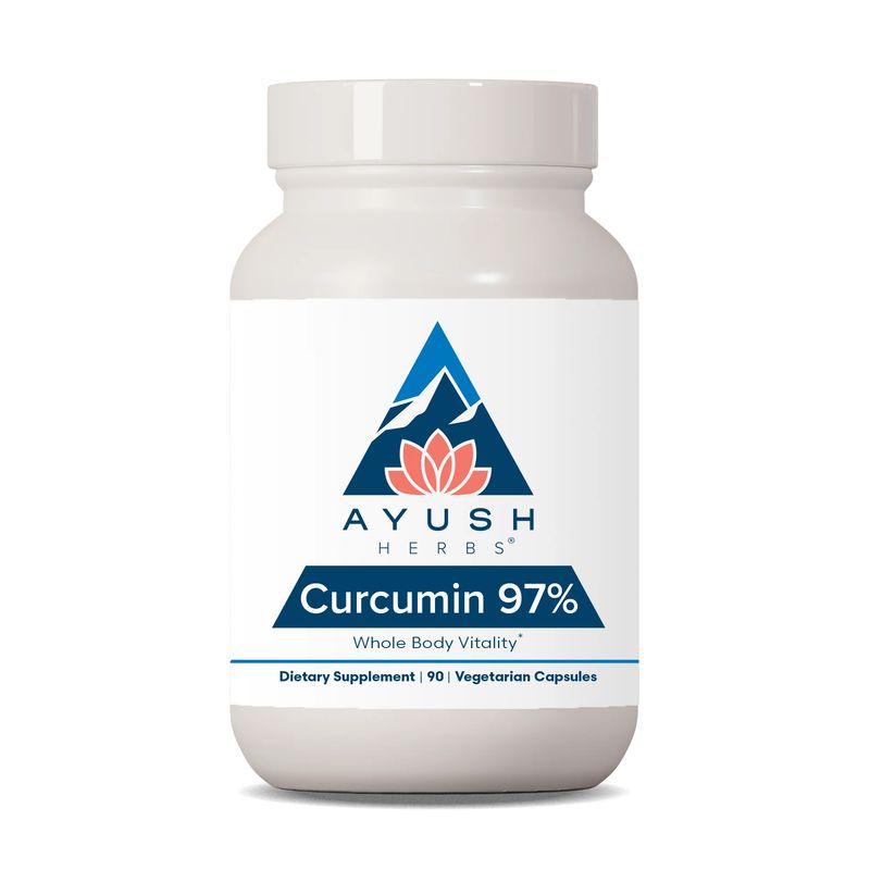 Curcumin 97%, 90 Capsules (Ayush Herbs)