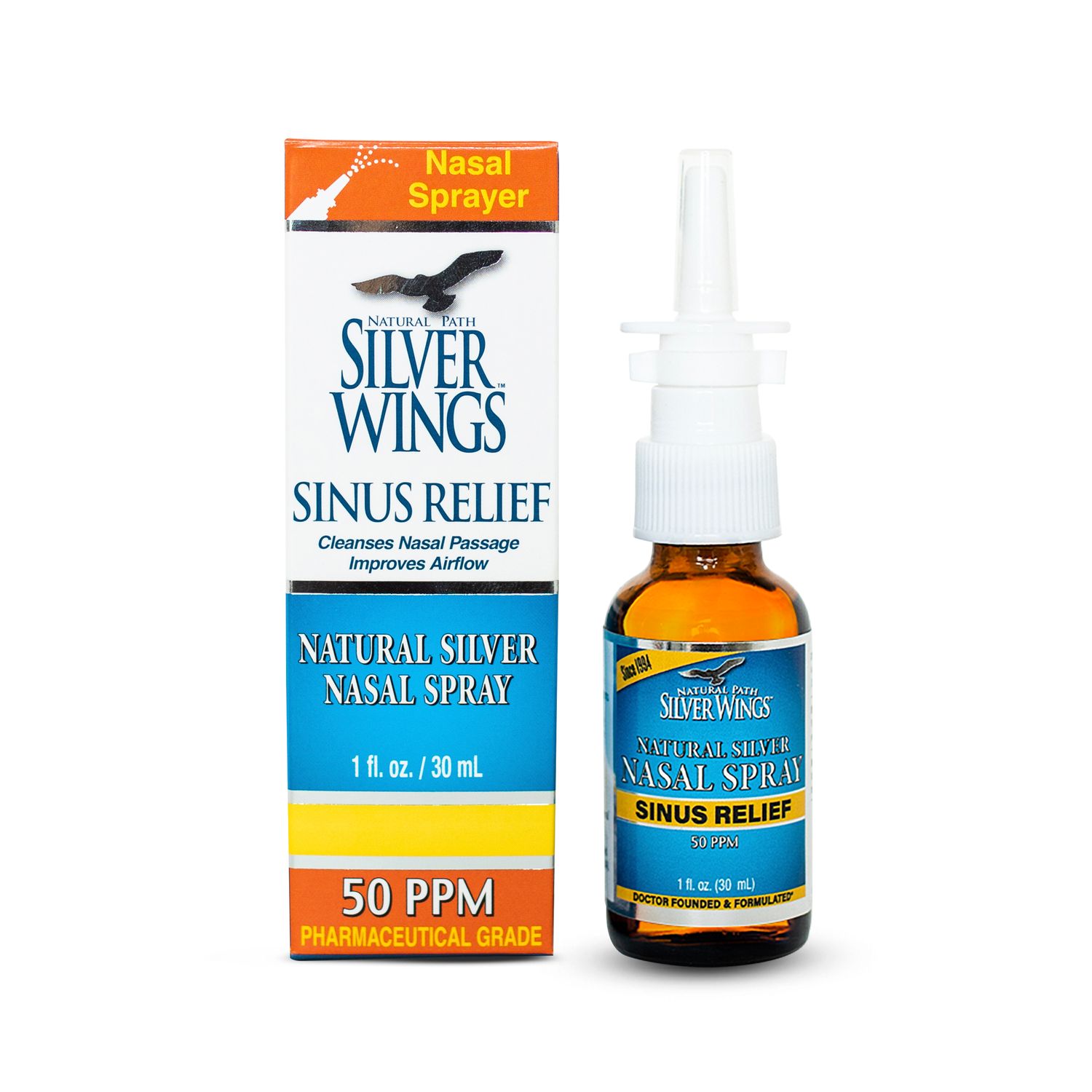 Colloidal Silver, 50ppm, 1oz sinus relief  (Natural Path)
