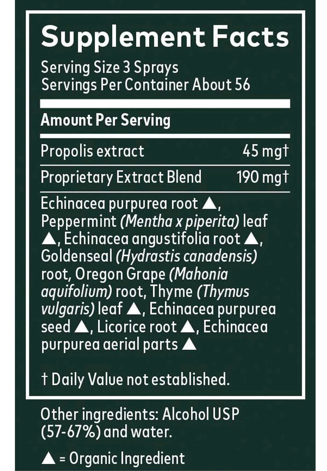 Echinacea Goldenseal Propolis Throat Spray. 1oz (Gaia)