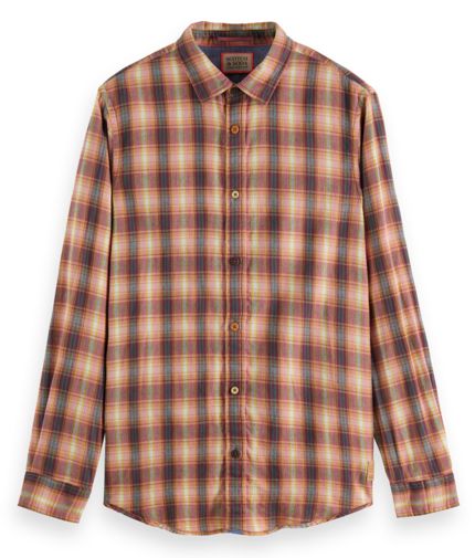 SS REGULAR-FIT CHECKED FLANNEL SHIRT 