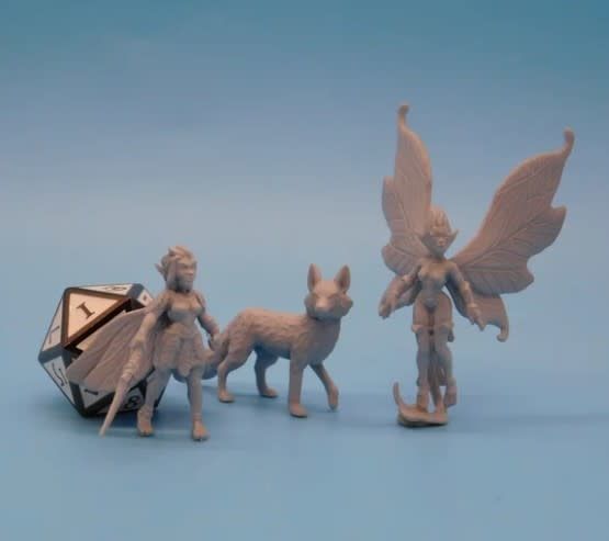 Dungeons &amp; Dragons - Figurines - Faerie w/ Fox (3 pieces)