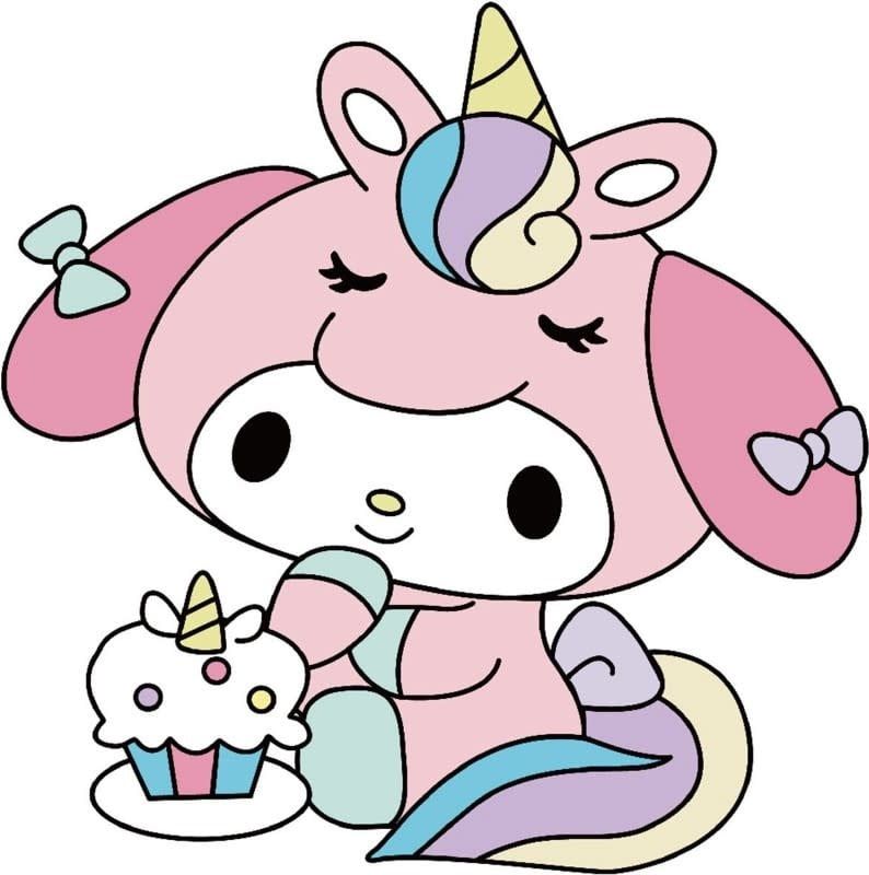 My Melody Unicorn 3D Foam Magnet