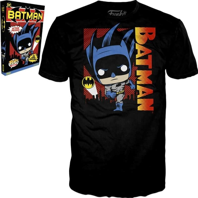 DC The Batman Adult Boxed Black Pop! T-Shirt - MEDIUM