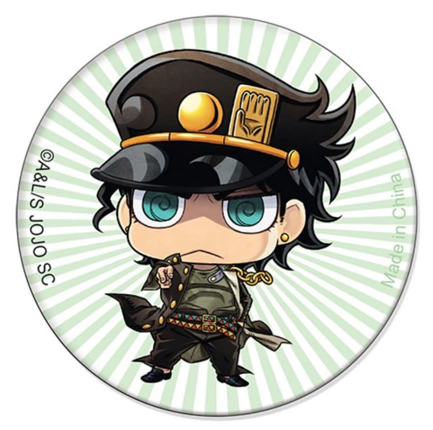 Jojo&#39;s Bizarre Adventure - Green Stripes Jonathan 1.25&quot; Button