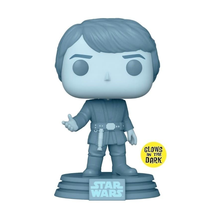 tar Wars: Return of the Jedi 40th - Hologram Luke Glow-in-the-Dark Pop! - EE Exclusive