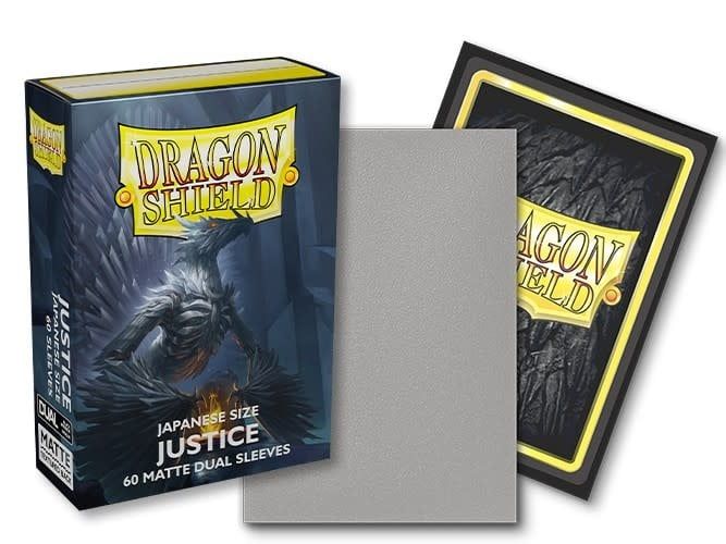 Dragon Shield Japanese Sleeves - 60ct Pack Dual Matte - Silver &quot;Justice&quot;