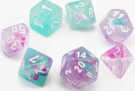 Chessex - Nebula Wisteria/White Mini 7 Dice Set