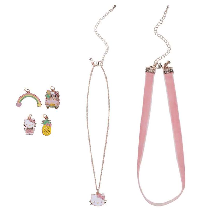 Sanrio - Hello Kitty Velvert and Chain Choker Set (w/ Charms)