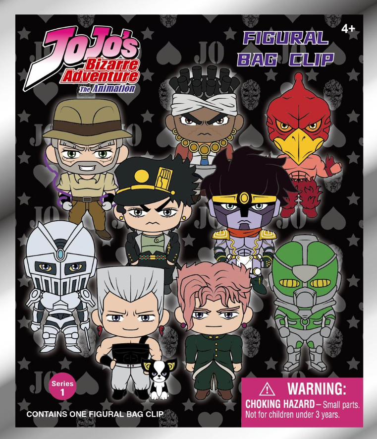 Jojo&#39;s Bizarre Adventure - 3D Bag Clips - Series 1