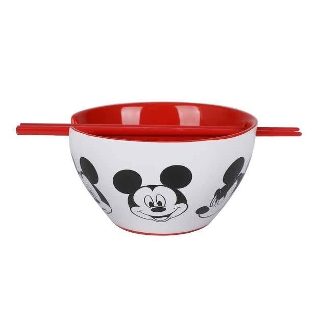 DISNEY MICKEY MOUSE 20 OZ. CERAMIC RAMEN BOWL WITH CHOPSTICKS (225)