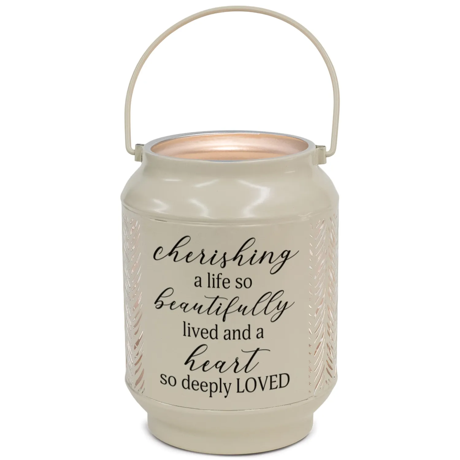 Cherishing A Life Metal Ivory Lantern