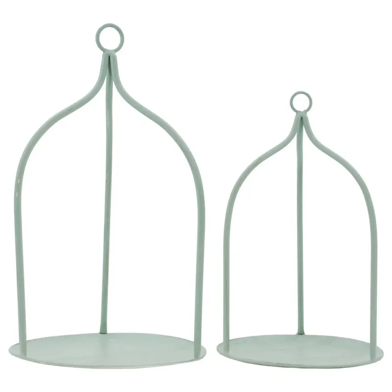 Set of Large Sage Open Lanterns