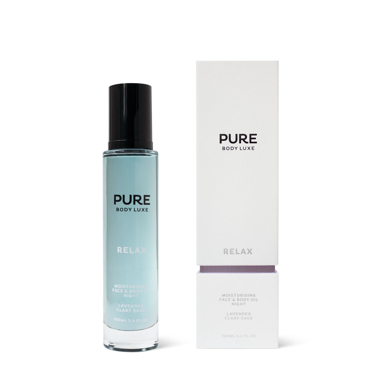 Pure Body Luxe Relax Face &amp; Body Oil, Size: 100ml