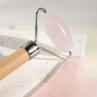 Pure Body Luxe Face Sculpting Tools Quartz Gua Sha + Roller