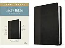 KJV Personal Size Giant Print Holy Bible (Red Letter, LeatherLike, Black/Onyx)