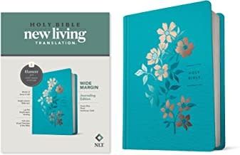 NLT Wide Margin Bible, Filament-Enabled Edition (Hardcover Cloth, Ocean Blue Floral)