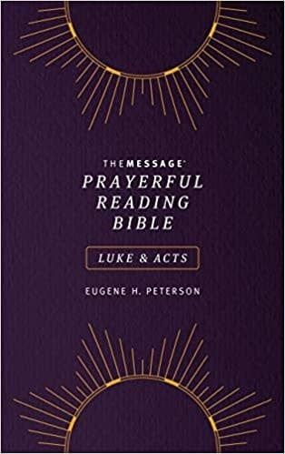 The Message Prayerful Reading Bible: Luke &amp; Acts (Softcover, Purple)
