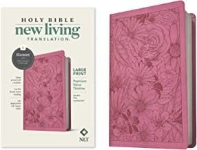 NLT Large Print Premium Value Thinline Bible, Filament Garden Pink