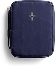 Navy Blue Cross Bible Cover