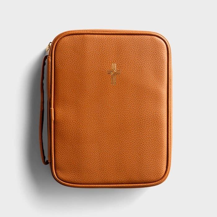 Brown Cross Leather-Like Bible Cove