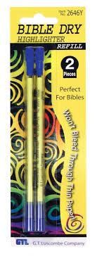 BIBLE DRY HIGHLIGHTER PENCIL REFILL YELLOW