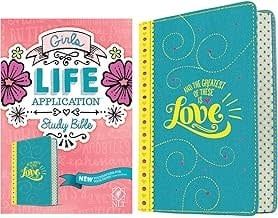 NLT Girls Life Application Study Bible, TuTone (LeatherLike, Teal/Yellow)