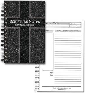 Scripture Notes Bible Study Notebook Black