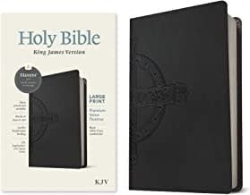 KJV Large Print Premium Value Thinline Black Celtic Cross Redletter