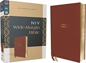 NIV Wide Margin Bible Brown