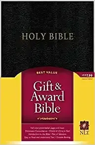 Gift and Award Bible NLT (Imitation Leather, Black, Red Letter)