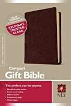 nlt compact gift bible bonded leather gilded edges burgundy