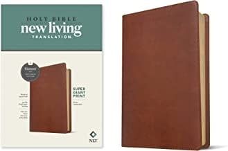 NLT Filament Super Giant Print Red Letters Brown Leatherlike