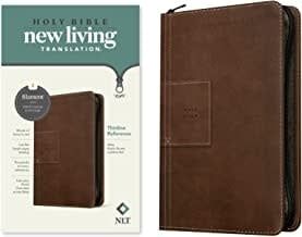 Bible NLT Thinline Reference Filament Rustic Brown Zippered LeatherLike