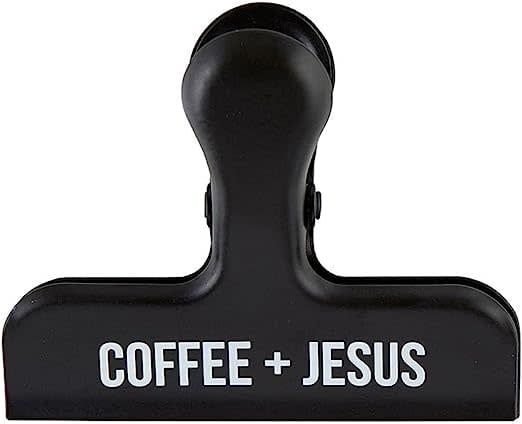 Coffee &amp; Jesus bag clip