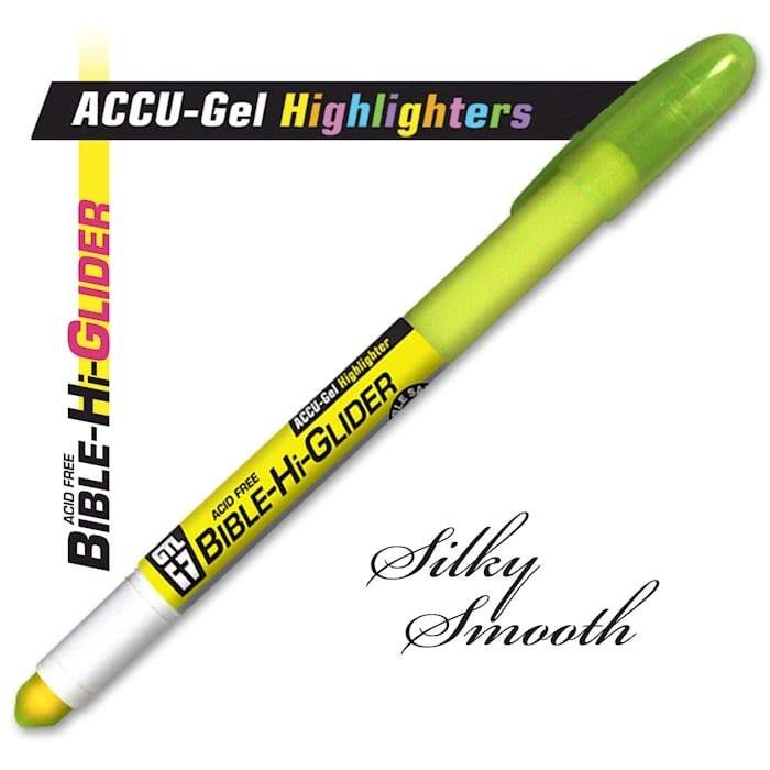 Highlighter-ACCU-Gel Bible Hi-Glider-Yellow
