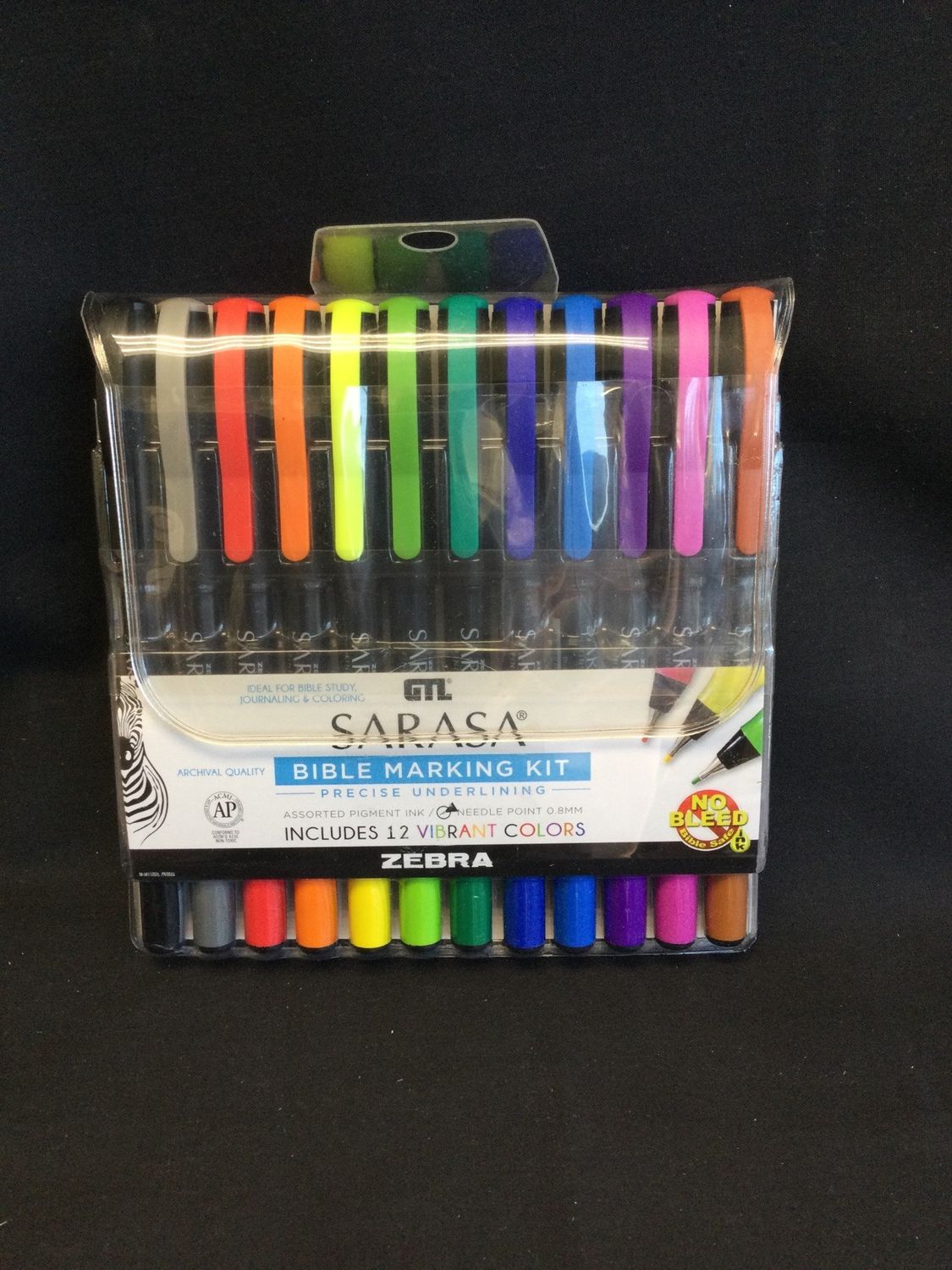Zebra Sarasa Bible Marking Kit (Set Of 12 Colors)