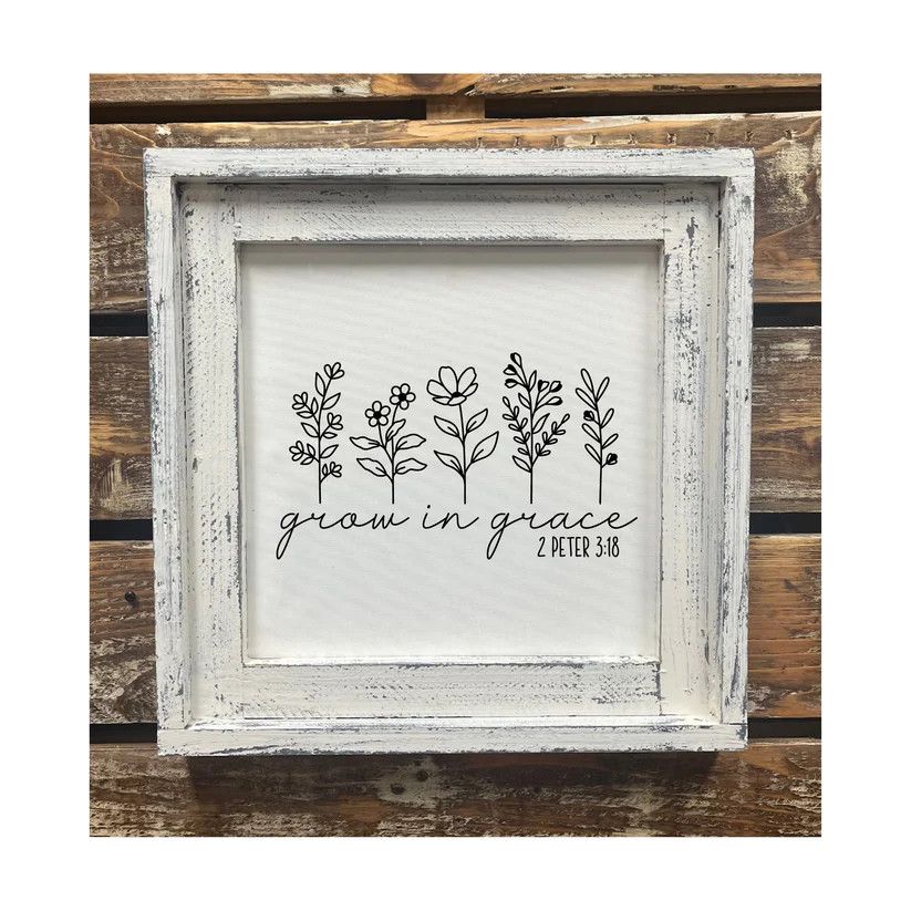 Double Frame Grow in Grace Wall Art