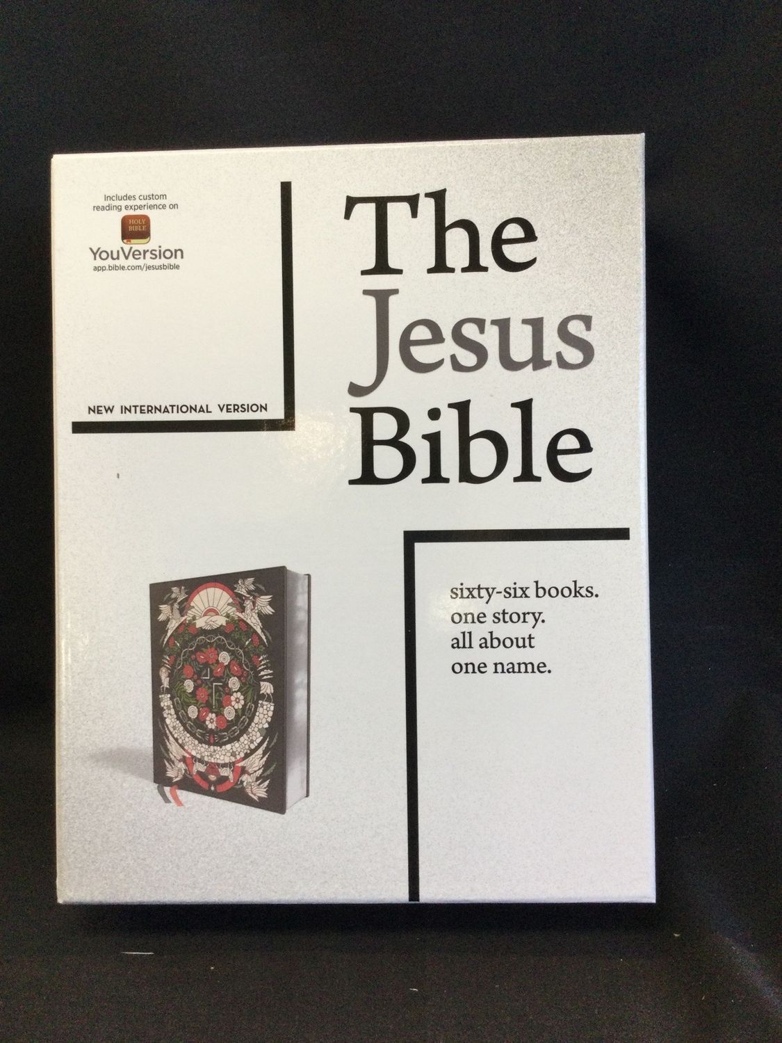 The Jesus Bible Gray Floral
