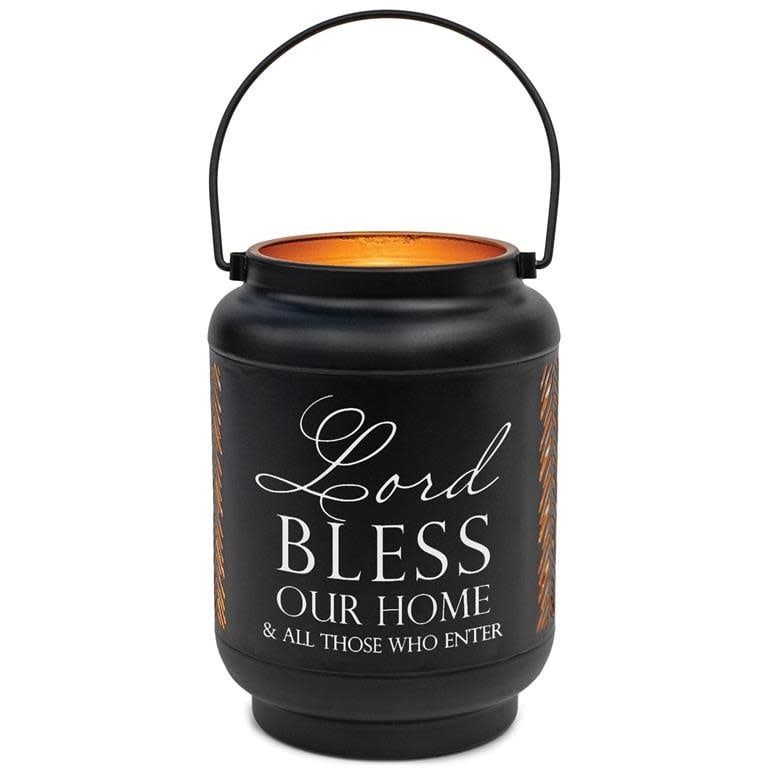 Lantern Lord Bless Our Home Small Black