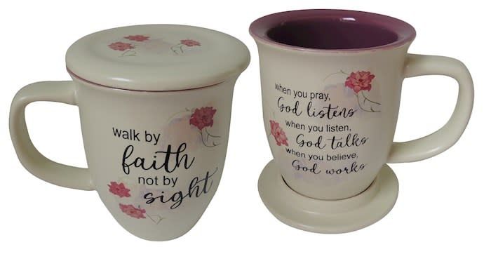 Walk By Faith Mug &amp; Coaster Set