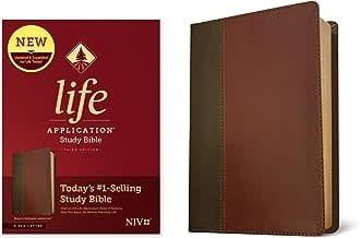 NIV Life Application Study Bible Brown and Mahogany