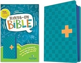 NLT Hands-On Bible (Third Edition)-Blue Check Cross LeatherLike