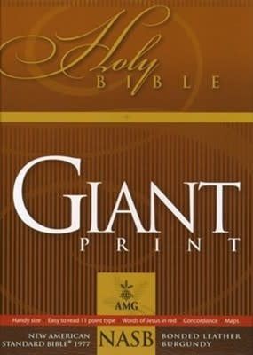 NASB Giant Print Handy-Size Bible-Burgundy Bonded Leather