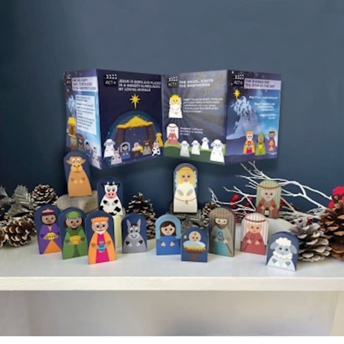 Nativity Figures 13 PC Set W/Story