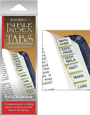 Bible Tab-Verse Finders-Horizontal-Thin Pack-Gold