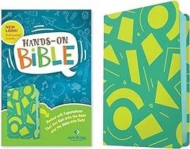 NLT Hands-On Bible (Third Edition)-Green Lines and Shapes LeatherLike