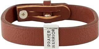 Bracelet-Faux Leather-Prayer Warrior (8&quot; Adjustable)