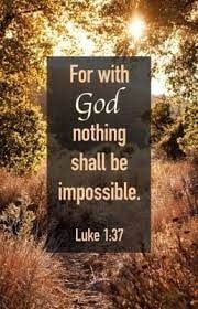 Bulltin-For With God Nothing Shall Be Impossible (Pack Of 100)